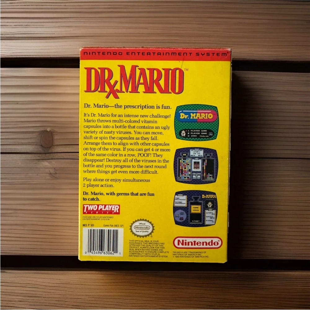 Dr. Mario NES 1990 Complete in Box CIB w/ Manual & Sleeve – UNTESTED Original - Picture 4 of 11